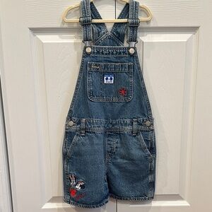 Children's Denim Minnie Mouse Shorts Overalls